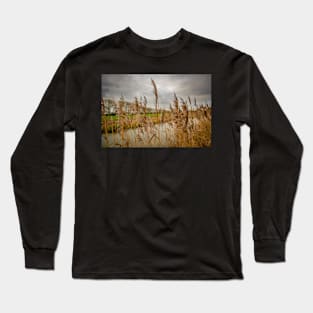 River side reeds in the Norfolk Broads National Park Long Sleeve T-Shirt